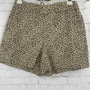 J. Crew cheetah basketweave Shorts - Size 4